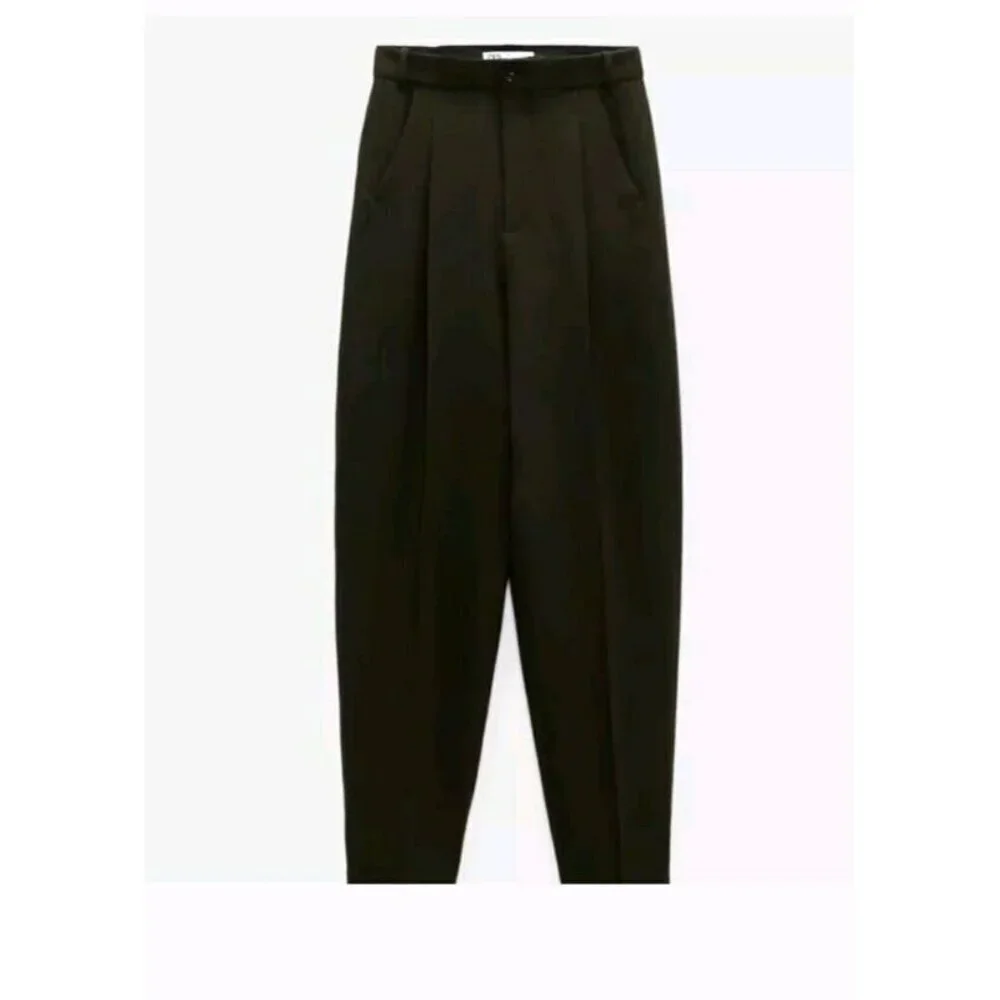 ZARA WOMAN NWT FW21 GREEN MID-RISE PANTS ALL SIZES 2761/266 13.5